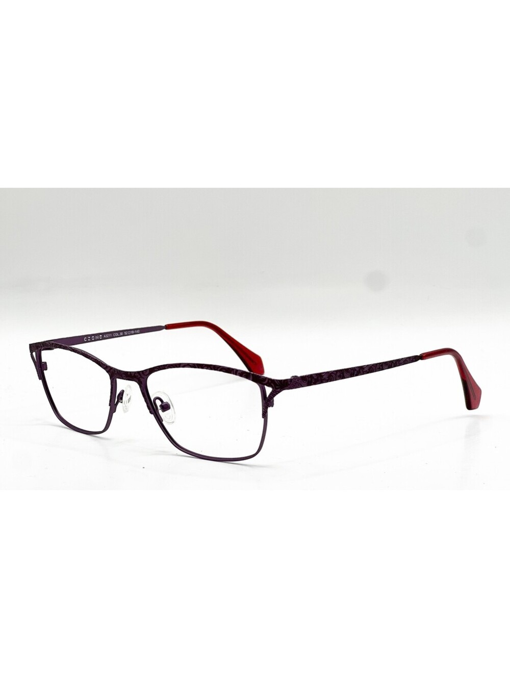 C-Zone A3211 30 Wine Red/Light Purple Authentic Eyeglasses 52-18-140